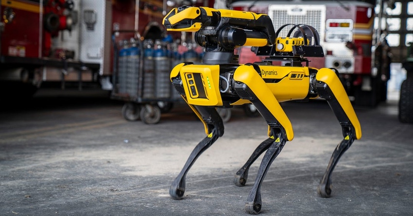 (زیرنویس تصویر: پلیس هلند سگ رباتیک چهار ضلعی مجهز به هوش مصنوعی را در حملات آزمایشگاهی مواد مخدر آزمایش می‌کند)