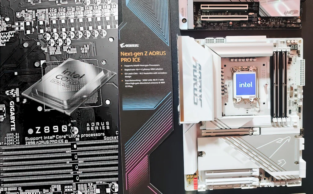 پشتیبانی مادربرد AORUS Z890 PRO ICE گیگابایت از پردازنده Core Ultra اینتل