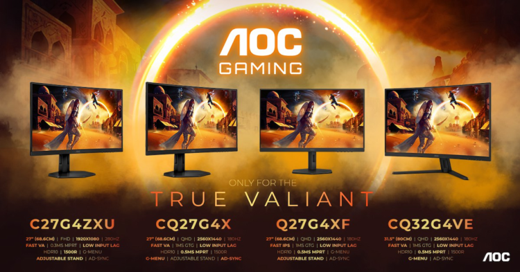 AOC از مانیتورهای گیمینگ جدید سری GAMING G4 رونمایی کرد