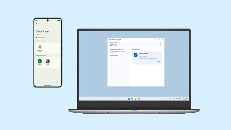 گوگل با به‌روزرسانی جدید، برنامه Quick Share را بهبود می‌بخشد