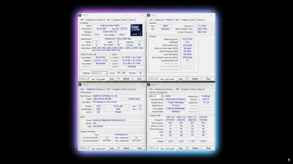 معرفی گیگابایت از خانواده کامل مادربردهای Z890 برای پردازنده‌های Intel Arrow Lake