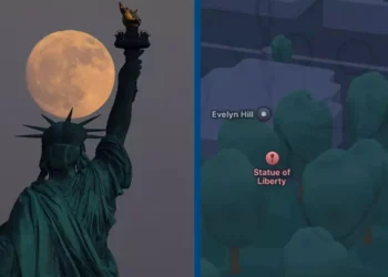 کشف تصویر ترسناک در Apple Maps نزدیک مجسمه آزادی نیویورک