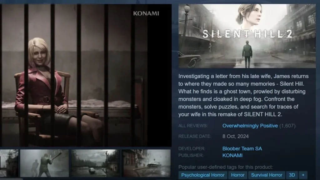 95 درصد نقدهای ثبت شده بازسازی Silent Hill 2 در استیم مثبت هستند