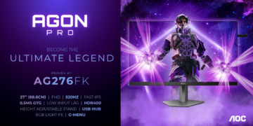 مانیتور گیمینگ AOC مدل AGON PRO AG276FK با نرخ تازه‌سازی ۵۲۰ هرتز معرفی شد