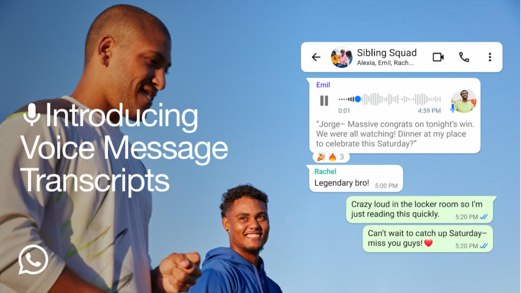 عرضه قابلیت جدیدی برای رونویسی پیام‌های صوتی در واتس‌اپ