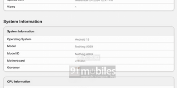 گوشی هوشمند جدید ناتینگ فون (3) در پلتفرم GeekBench