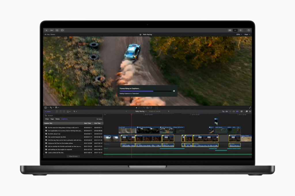 تبدیل گفتار به زیرنویس در Final Cut Pro 11