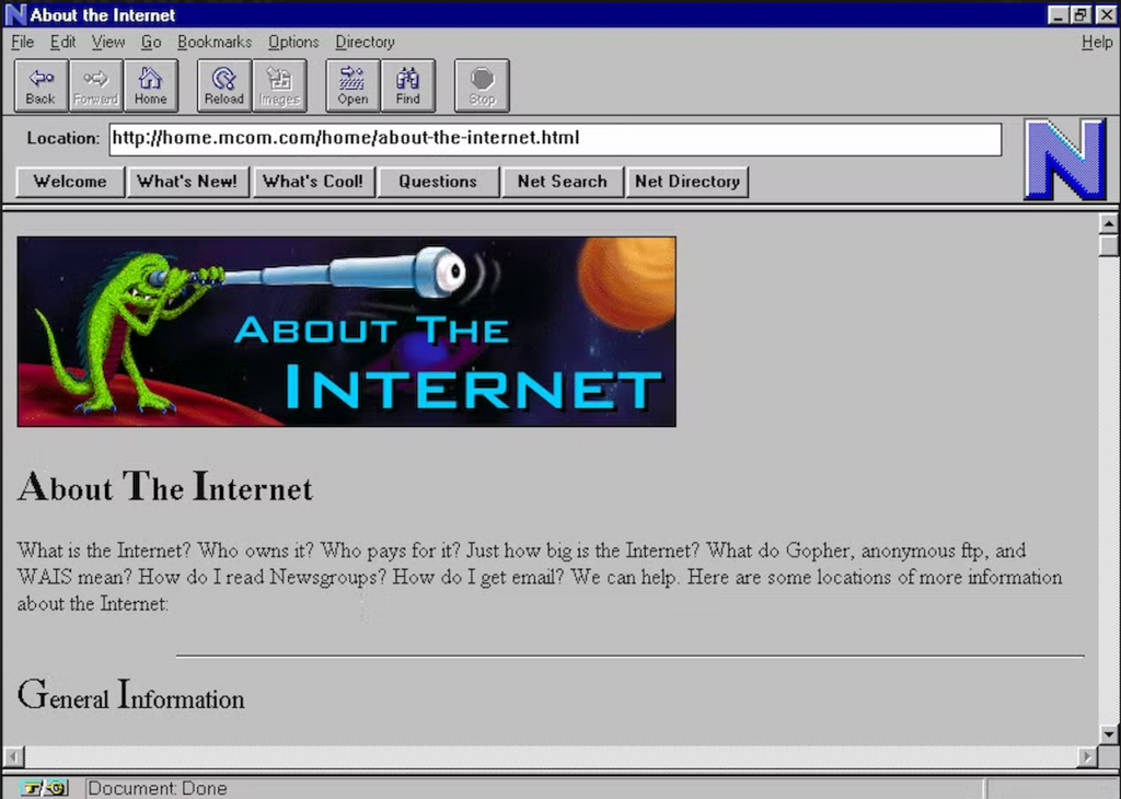 Netscape Navigator در اوج محبوبیت