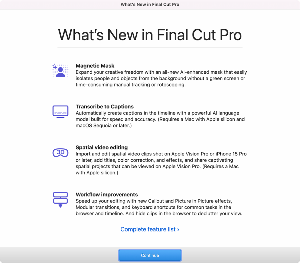 ویژگی‌های جدید نسخه‌ی Final Cut Pro 11