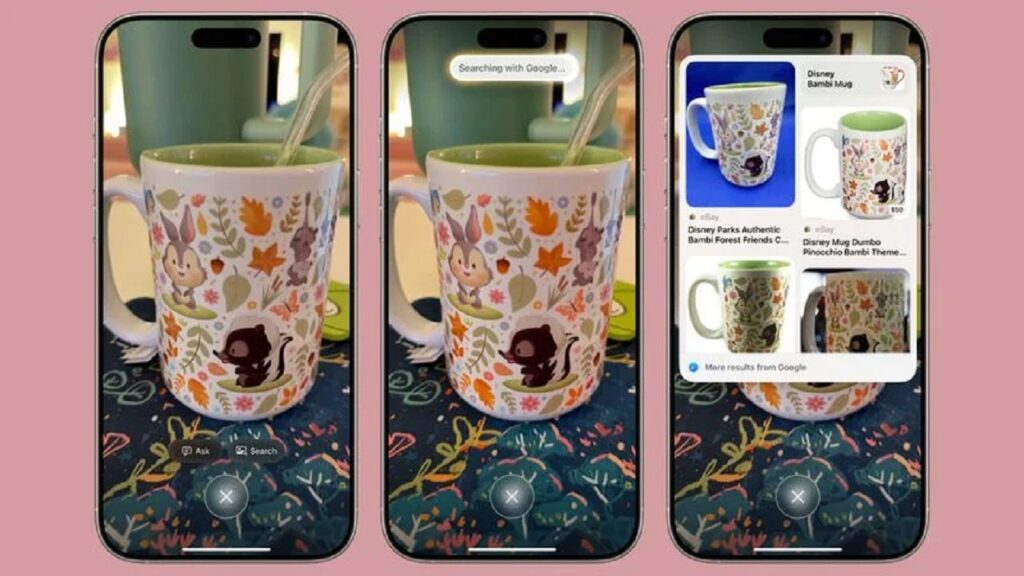 پرسش از ChatGPT و جستوجوی گوگل در ویژگی Visual Intelligence آیفون 16