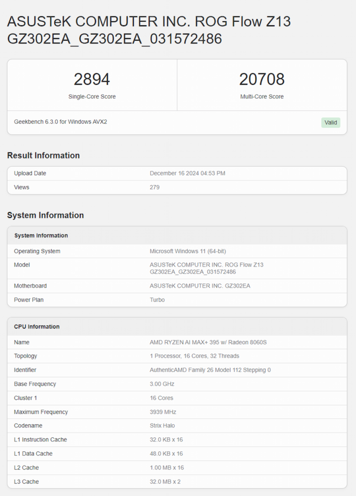 مشخصات پردازنده AMD Ryzen AI MAX+ 395