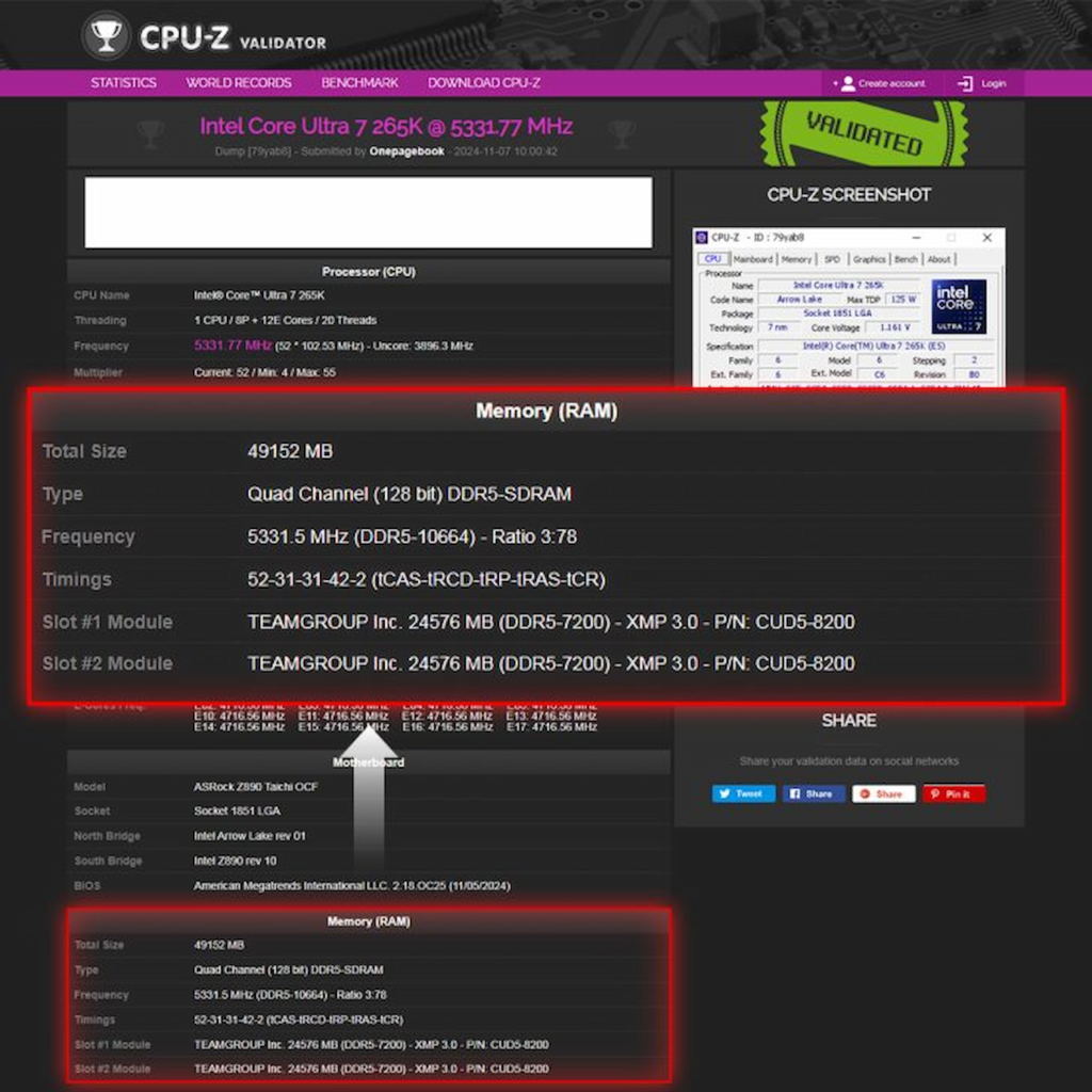 مشخصات اصلی حافظه T-Force XTREEM CKD DDR5