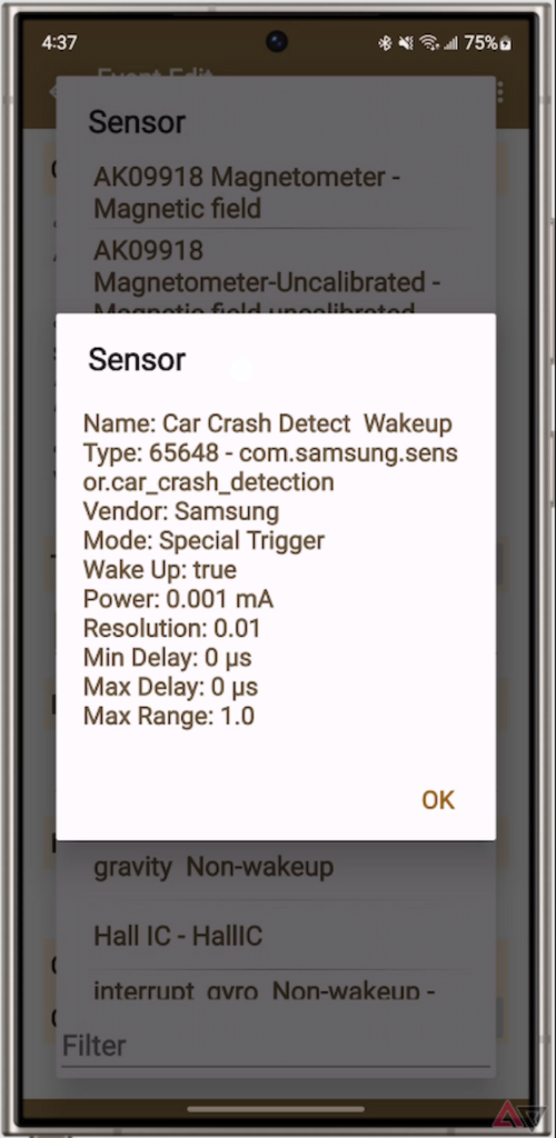 حسگر به نام "Car Crash Detect Wakeup" در گوشی‌های گلکسی S24 Ultra