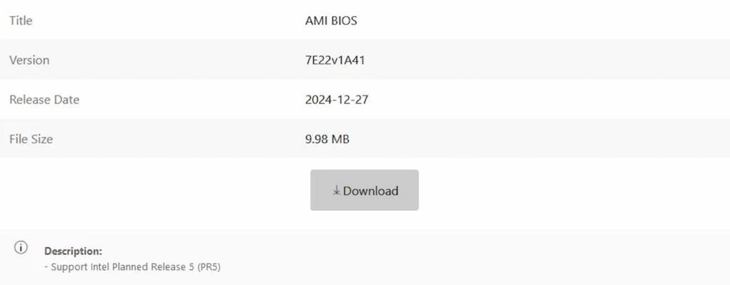 نسخه نهایی و پایدار BIOS برای مادربرد MEG Z890 Ace