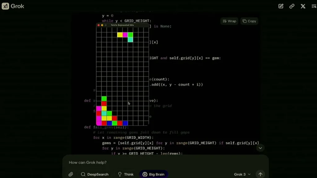 Grok 3 نسخه‌ای از بازی دوبعدی Bubble Trouble را ایجاد کرده