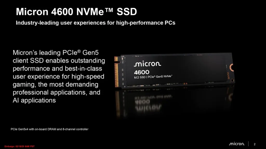 SSD مدل 4600 PCIe 5x4 NVMe