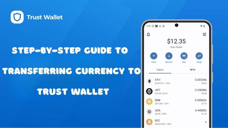 نحوه انتقال ارز‌ دیجیتال به تراست ولت
