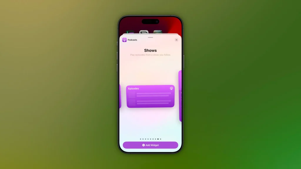 اپل دو ویجت جدید برای برنامه Podcasts در اولین نسخه بتای iOS 18.4 ایجاد کرد 