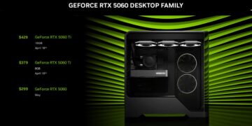 انویدیا از کارت‌های گرافیک سری RTX 5060 رونمایی کرد؛ شروع عرضه از ۱۶ آوریل با قیمت پایه ۳۷۹ دلار