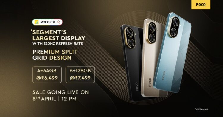 پوکو از گوشی اقتصادی پوکو C71 با نمایشگر ۱۲۰ هرتزی و اندروید ۱۵ رونمایی کرد