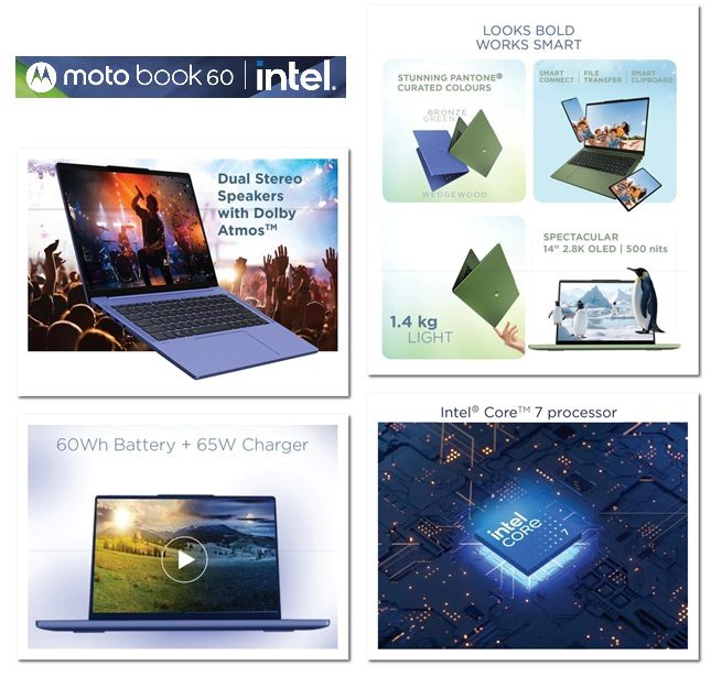 ویژگیهای شاخص moto book 60
