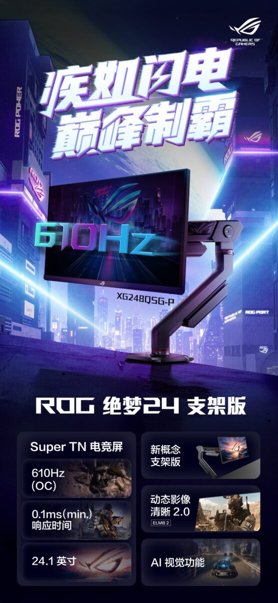 مانیتور گیمینگ ASUS ROG XG248Q5G-P