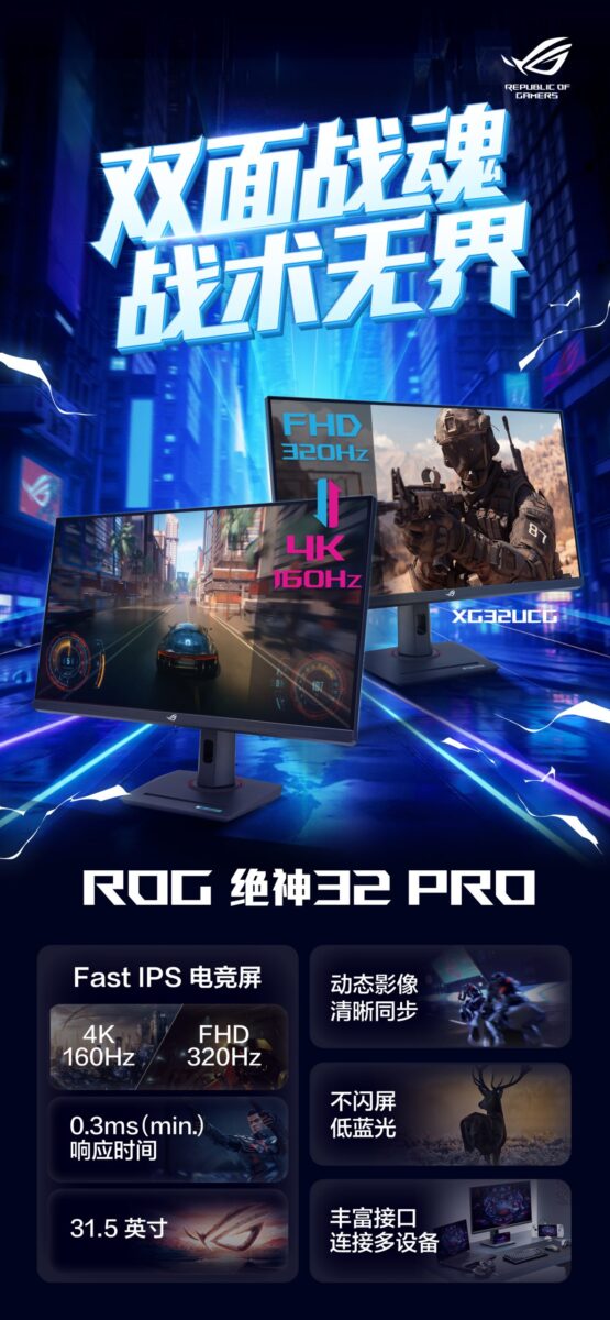 مانیتور گیمینگ ASUS ROG XG32UCG