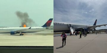 آتش‌سوزی موتور هواپیما در فرودگاه اورلاندو آمریکا با ۲۸۰ مسافر