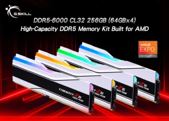 نخستین کیت حافظه ۲۵۶ گیگابایتی با سرعت DDR5-6000 توسط G.Skill معرفی شد