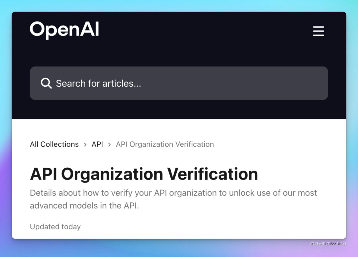 احراز هویت سازمانی برای دسترسی به مدلهای پیشرفته آینده OpenAI