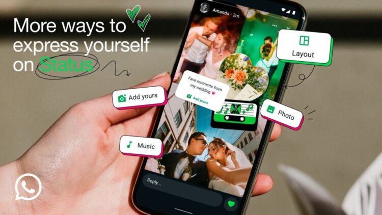 ابزارهای جدید واتساپ برای اشتراک‌گذاری عکس و موسیقی در استاتوس