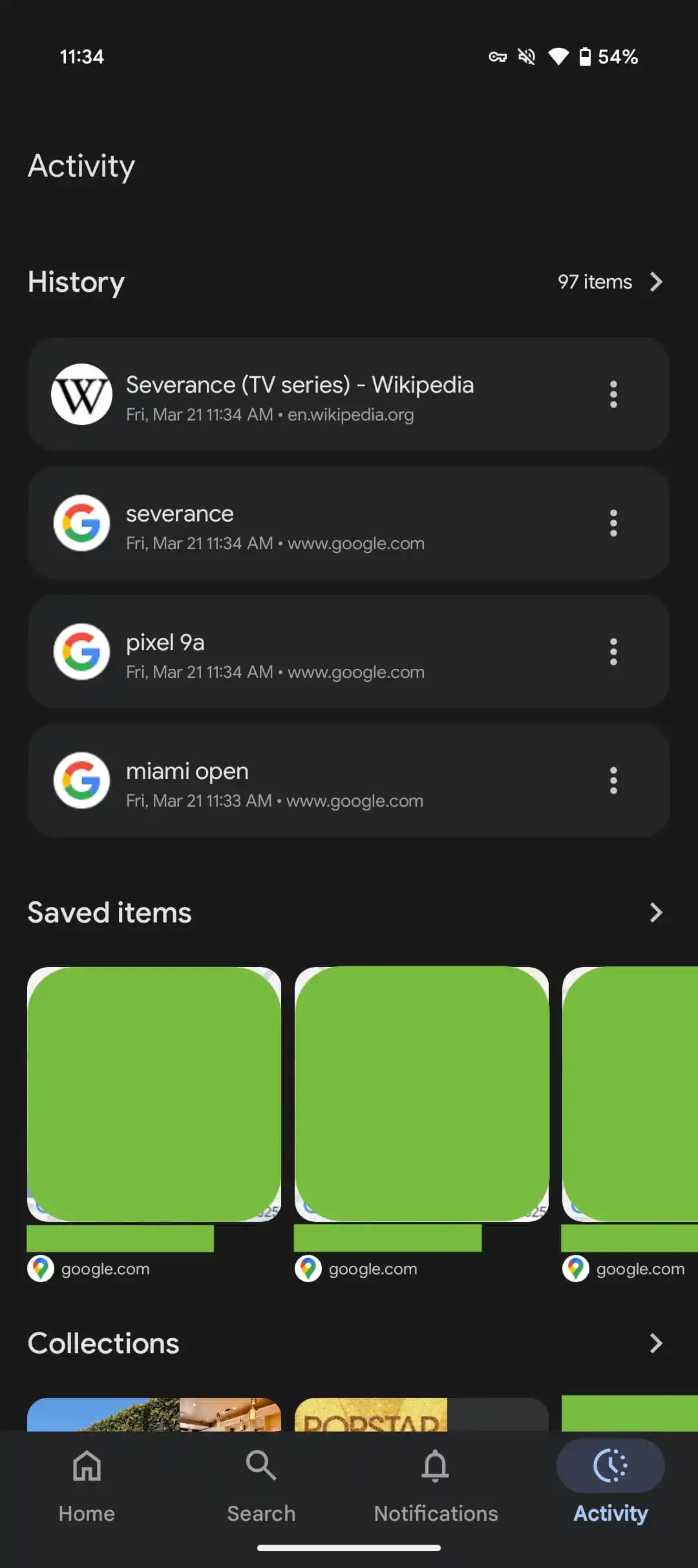 عرضه تب جدید «Activity» در اپلیکیشن Google Search اندروید