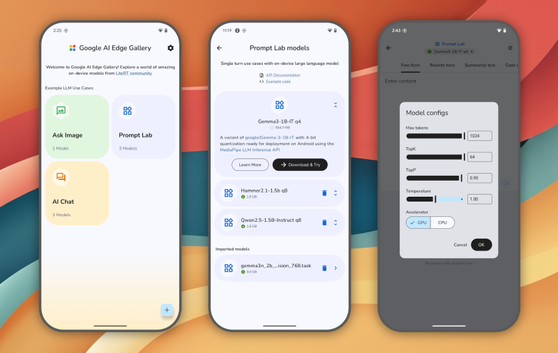اپلیکیشن AI Edge Gallery گوگل