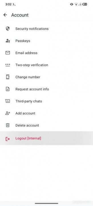 خروج از حساب واتساپ