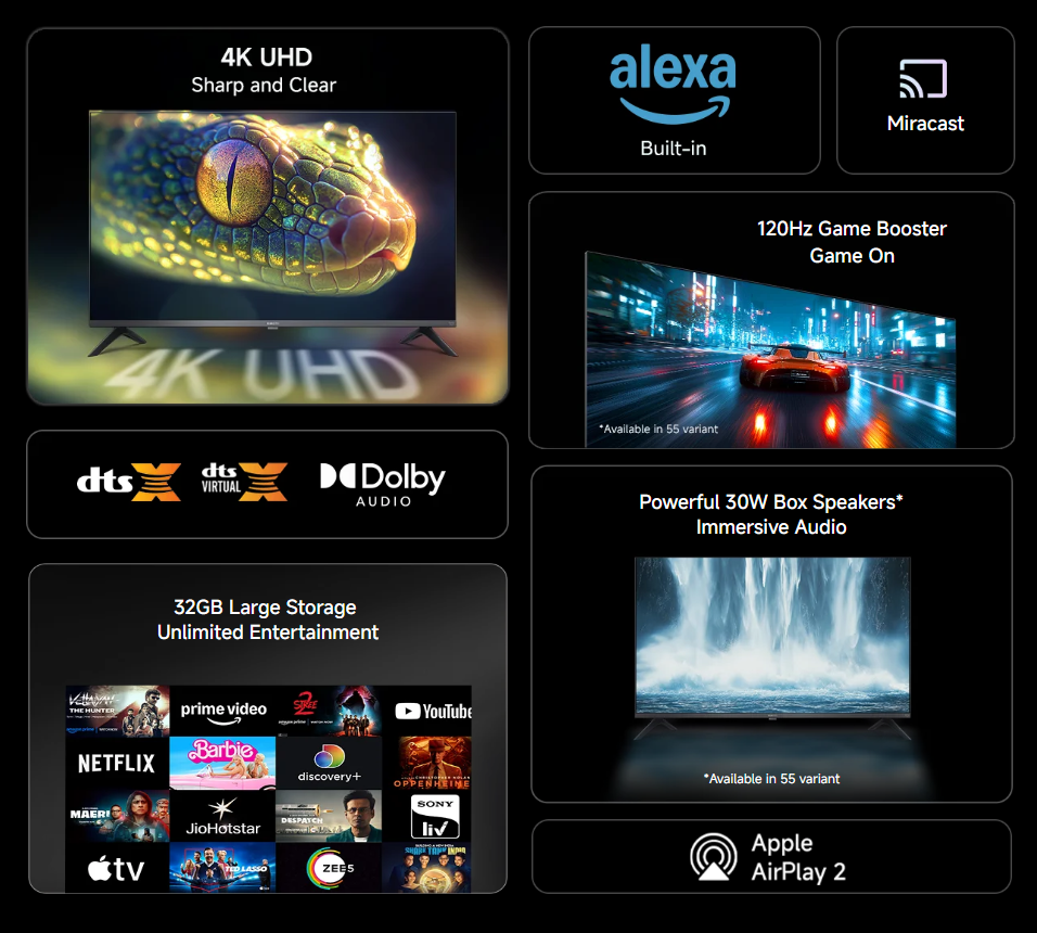 ویژگی های تلویزیونهای Xiaomi QLED TV FX Pro 2025