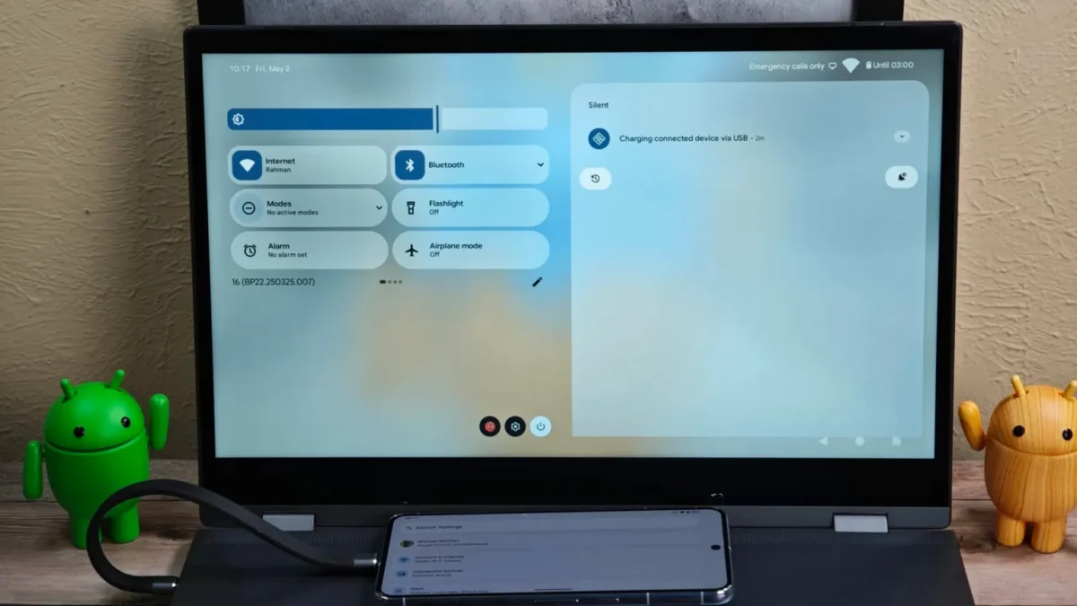 دو ویژگی اکنون با نام «پنجره‌بندی دسکتاپ روی نمایشگرهای ثانویه» در نسخه بتای Android 16 فعال شده