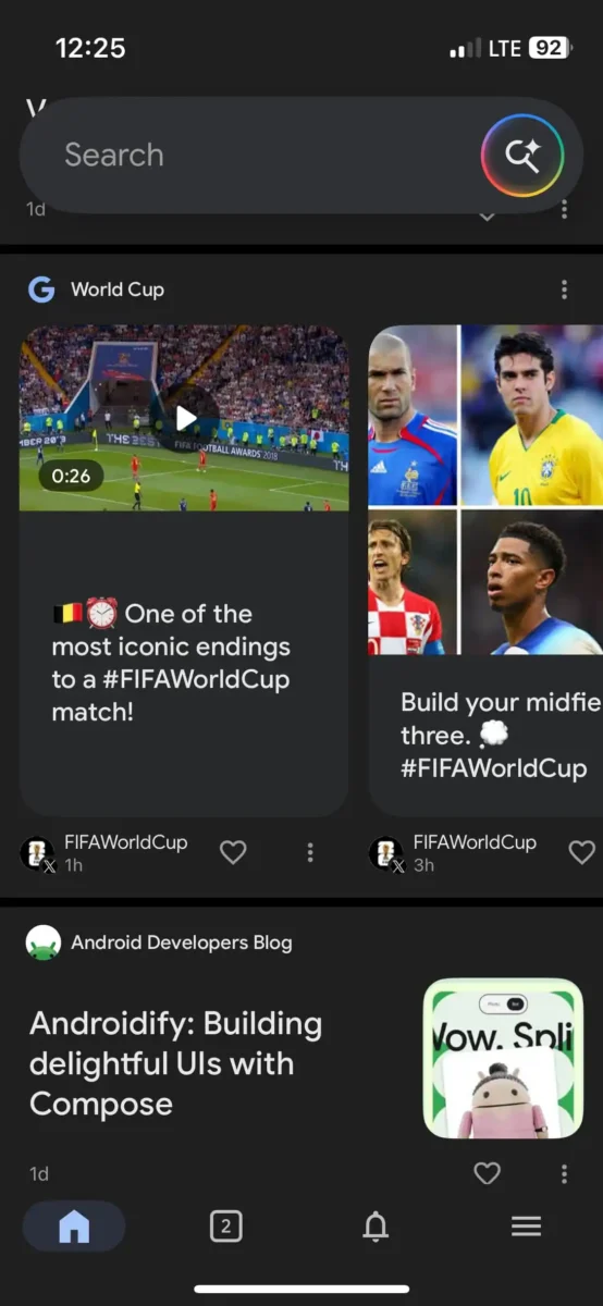 در بهروزرسانی جدید فید Discover، نمایش نام و لوگوی ناشر را در بالای تصویر کاور هر کارت خبری برجستهتر کرد