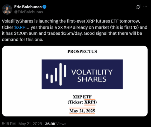 راهاندازی نخستین ETF آتی ریپل در آمریکا