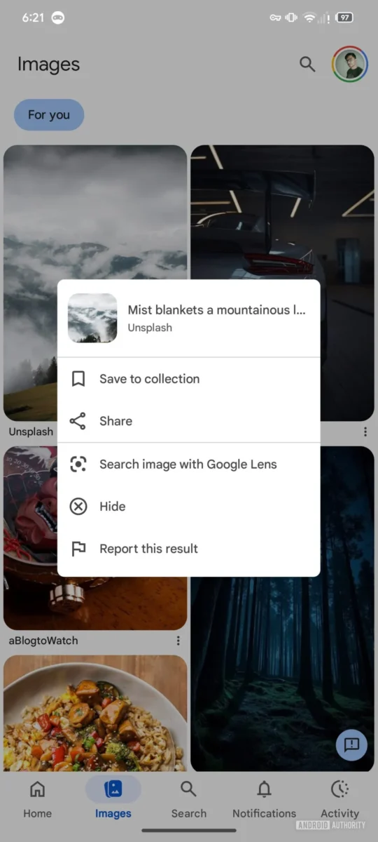 گوگل تب جدید "Images" را با الهام از پینترست رونمایی کرد