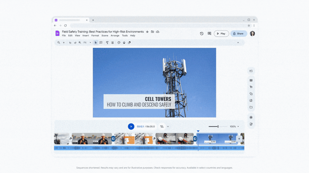 گوگل ابزار "Vids" را به مدل پیشرفته Veo 2 تجهیز کرد