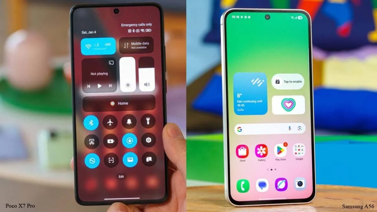 مقایسه A56 و X7 Pro از نظر نمایشگر