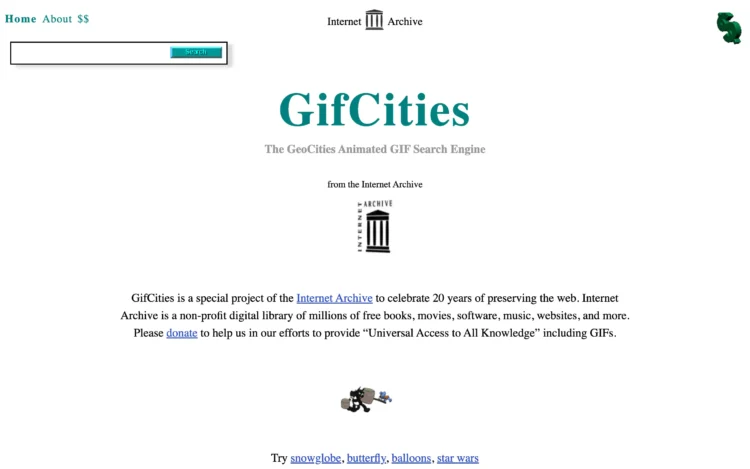آرشیو اینترنتی موتور جست‌وجوی GIF مربوط به GeoCities را به‌روزرسانی کرد