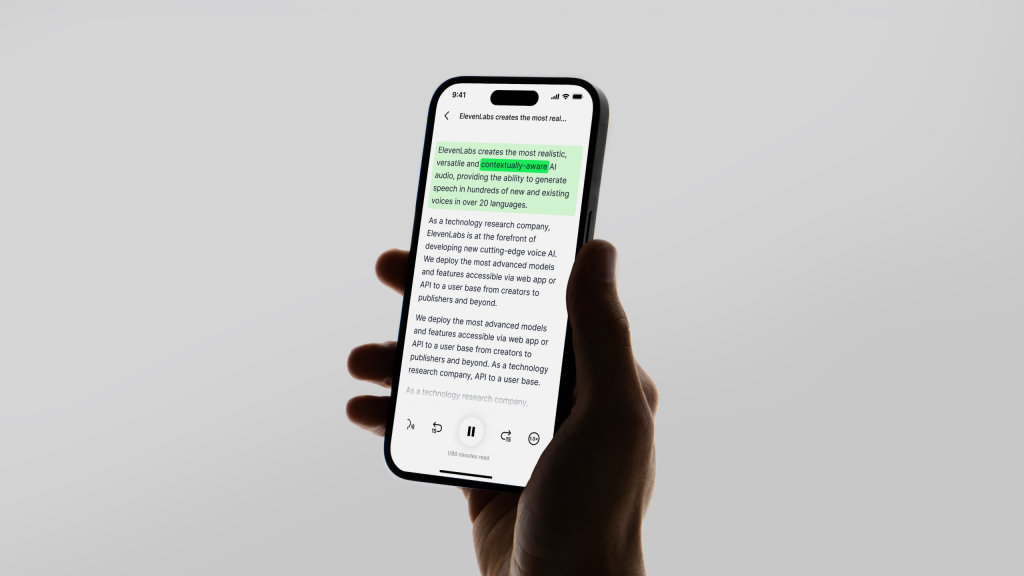 شرکت ElevenLabs اپلیکیشن موبایل مستقل تولید صدا منتشر کرد