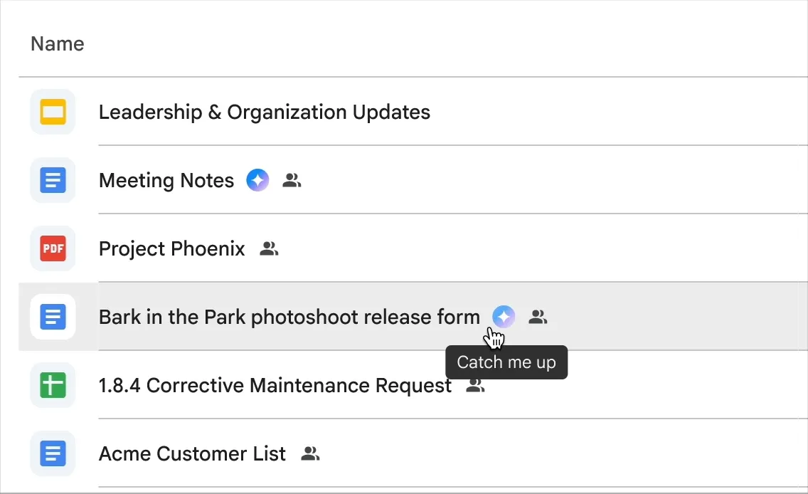 گوگل قابلیت جدیدی تحت عنوان "Catch me up" را به Gemini در Google Drive افزوده است