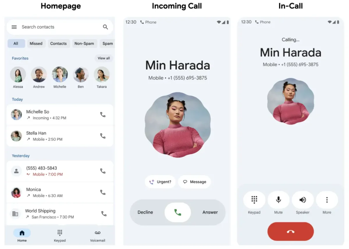 اپلیکیشن Phone گوگل بازطراحی شد
