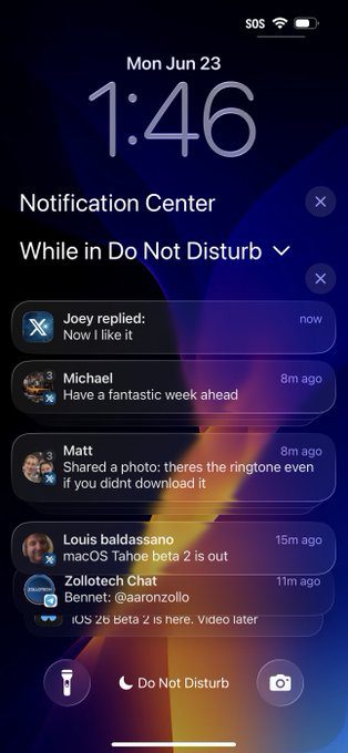 رابط «شیشه مایع» اپل در نسخه دوم بتای iOS 26 بهبود یافت
