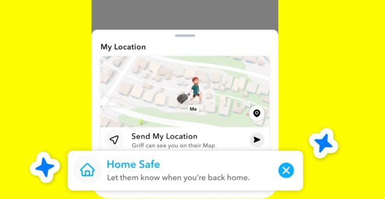 اسنپ‌چت با قابلیت جدید «Home Safe» کاربران را از ارسال دستی پیام بی‌نیاز می‌کند