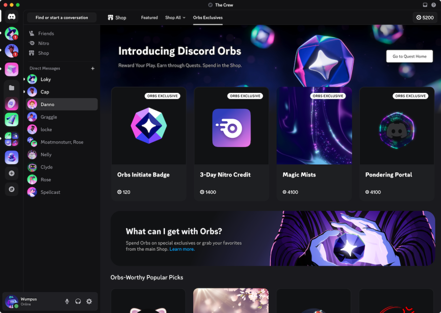 پاداش مجازی Orbs