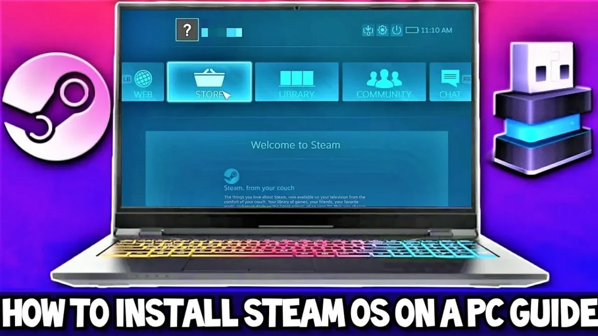مراحل گام‌به‌گام نصب SteamOS با USB