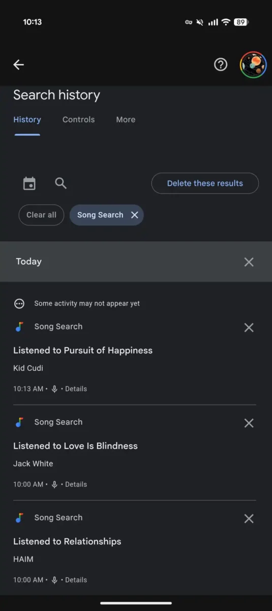 جستجوی آهنگ در قابلیت Circle to Search